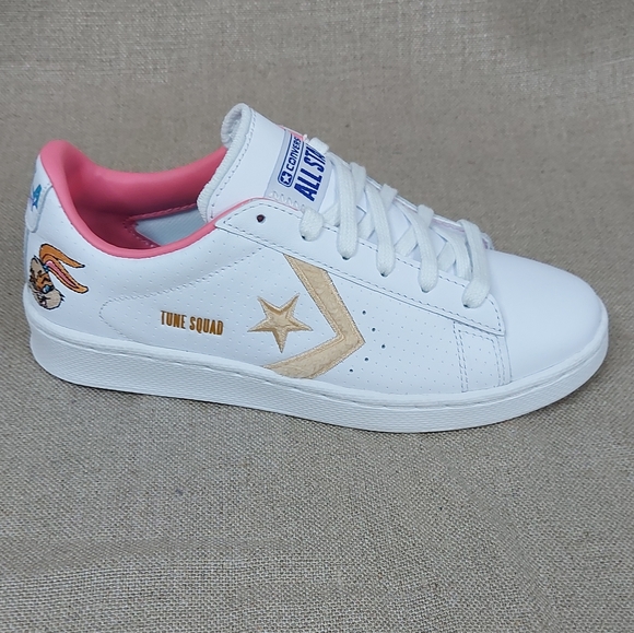 Converse space jam lola bonny shoes size woman 6.5 mens 5 unixe  white and pink - Picture 7 of 13